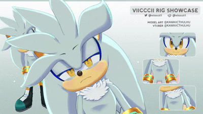 Silver Vtuber Model Art Sample
